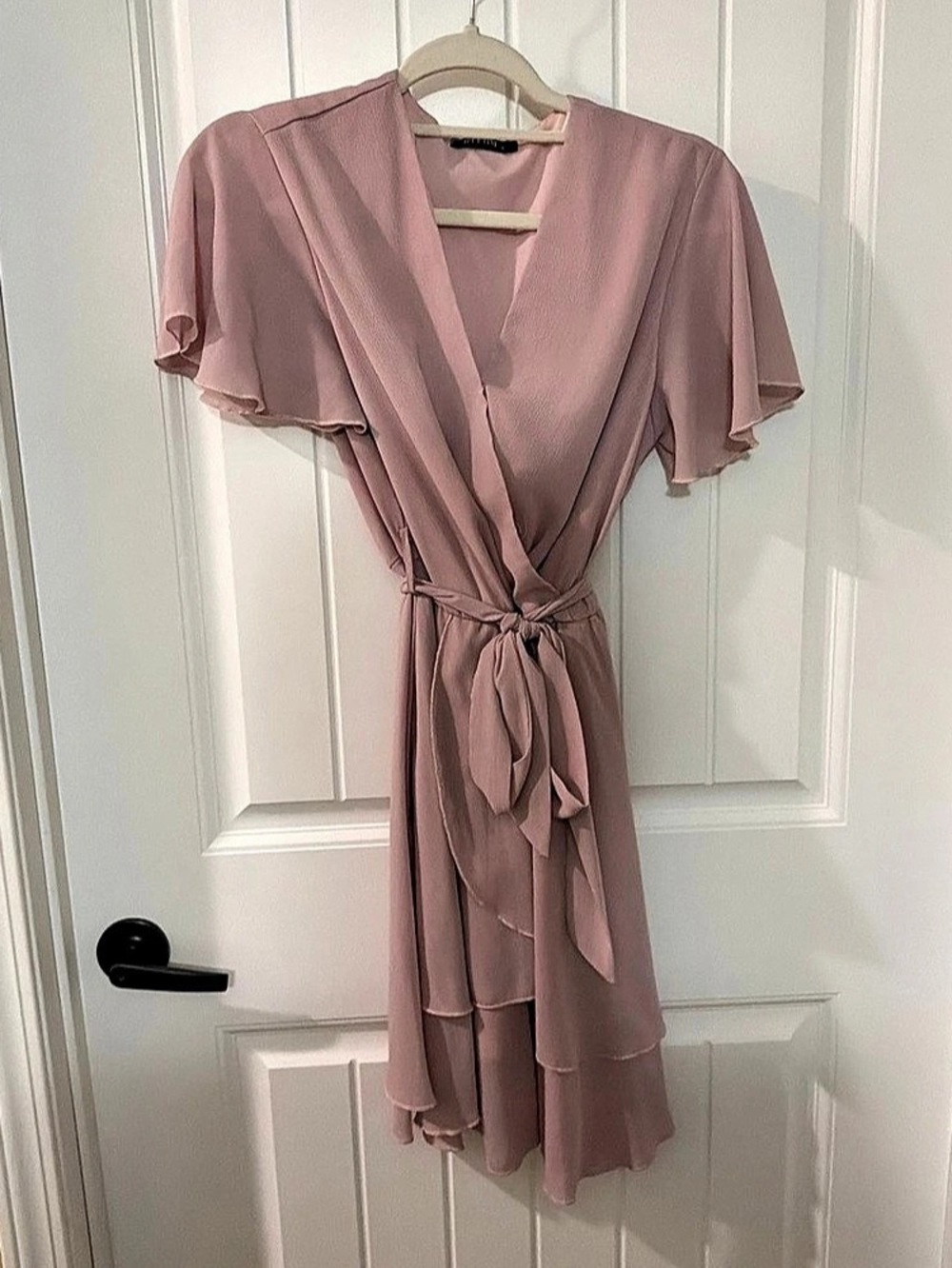 BTFBM Wrap Mini Dress in Pink Size Medium Like New
